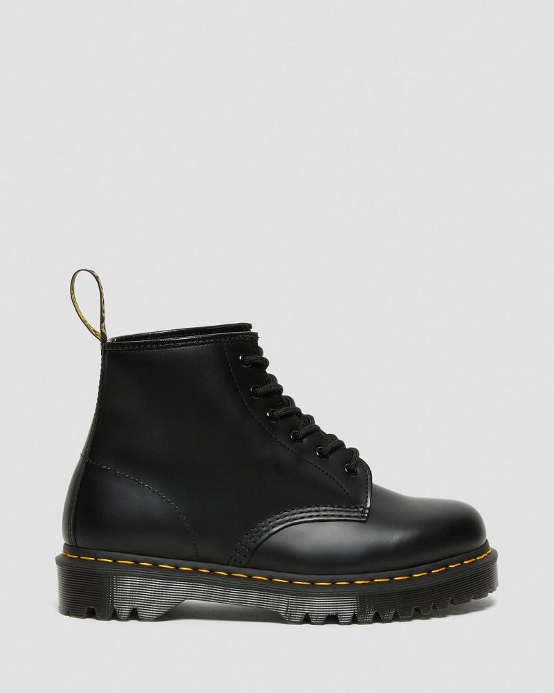 Dr Martens 101 Bex Smooth Lær Ankelstøvletter Herre Svarte | Norge 393PJJ